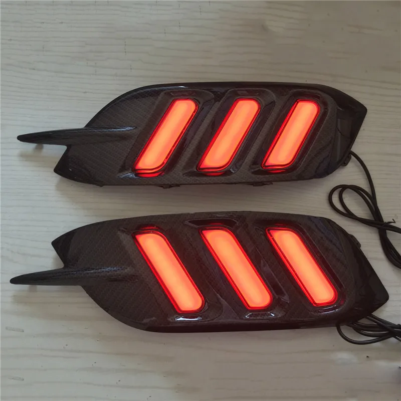 

1Set LED Tail Light Rear Fog Lamp Brake Light Rear Bumper Light Decoration Lamp Reflector For Honda Civic 2016 2017