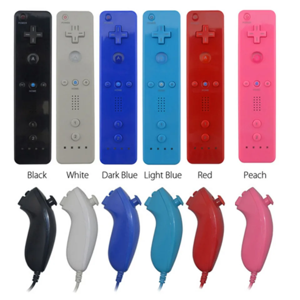 6 色 1 パックリモコンヌンチャク Wii 任天堂なしモーションプラス