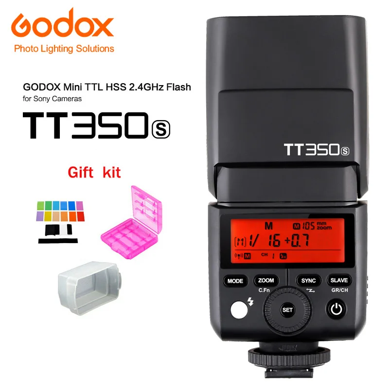 

Godox Mini Speedlite TT350S Camera Flash TTL HSS GN36 for Sony Mirrorless DSLR Camera A7R A7RII A58 A99 A6000 DSLR