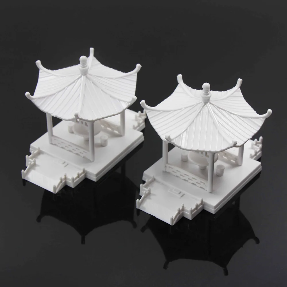 Gy01 2 Sets Paviljoen Model Gloriette Chinese Bouw Educatief 1:100 1:75 1:160 Spoorwegmodellering