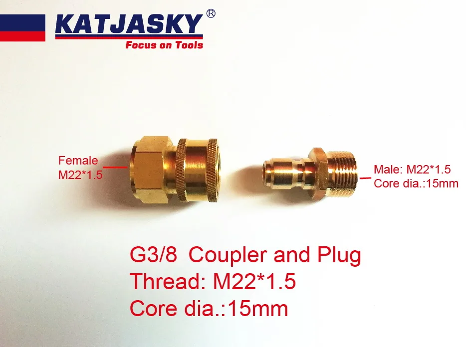 thread M22*1.5 thread core dia.:15mm  G3/8 quick ball coupling connector adaptor  high pressure 350bar quick chuck