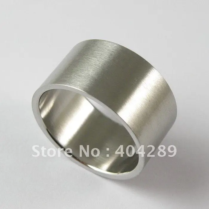 

Wholesale 12Pcs 12MM Top Quality 316L Flat Wide Wire Surface Stainless Steel Rings for Men and Women