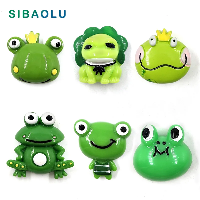 6pcs Green Frog fridge magnets 3D Resin Craft whiteboard Refrigerator Kid Message post Home DIY Decoration Accessories