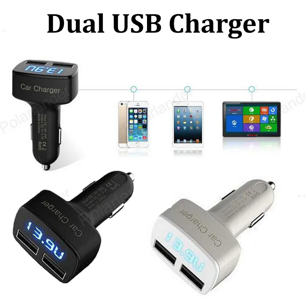 Fashion 12V-24V 1.0A 2.1A double USB 4 in 1 Universal square adapter for mobile phones and digital cameras