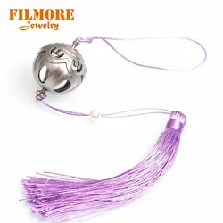 40cm Bell with Tassel The Founder of Diabolism Mo Dao Zu Shi Keychain Model Key Chains Collection Jewelry For Women Men