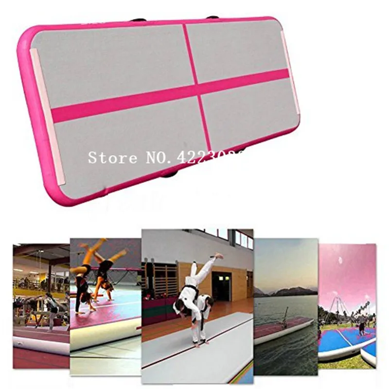 

Free Shipping 3x1x0.2m Pink Inflatable Gymnastics Airtrack Floor Tumbling Air Track For Kids With One Electric Pump