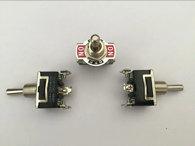 

2PCS 3-Pin Toggle Switches ON-OFF-ON Switch Momentary 15A 250VAC