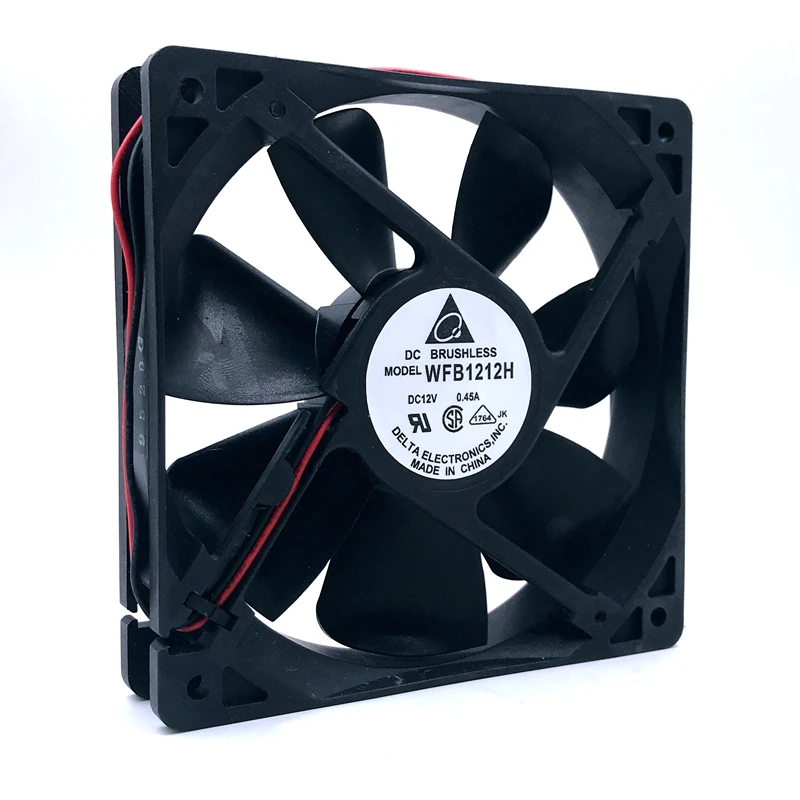 Asli untuk Delta WFB1212H Server Bantalan Bola Ganda Kipas Pendingin DC 12V 0.45A 12 Cm 120*120*25 Mm Inverter Blower Server Fan