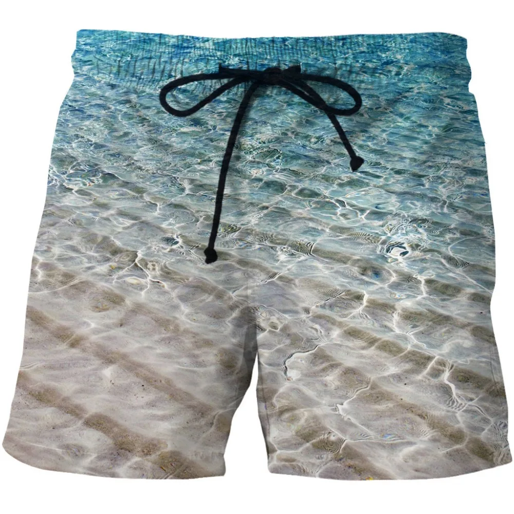 Summer Man's Beach Shorts Water Sports Short Pants 3D Print Loose Surfing Shorts Quick Dry Oversized Holiday Surf Board Swimwear