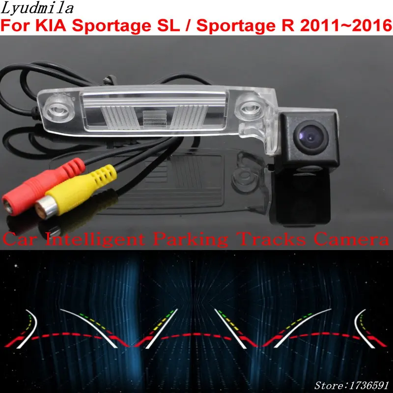Car Intelligent Dynamic Trajectory Reverse Camera FOR KIA Sportage SL / R Opirus Amanti Borrego Mohave HD Rear View Camera