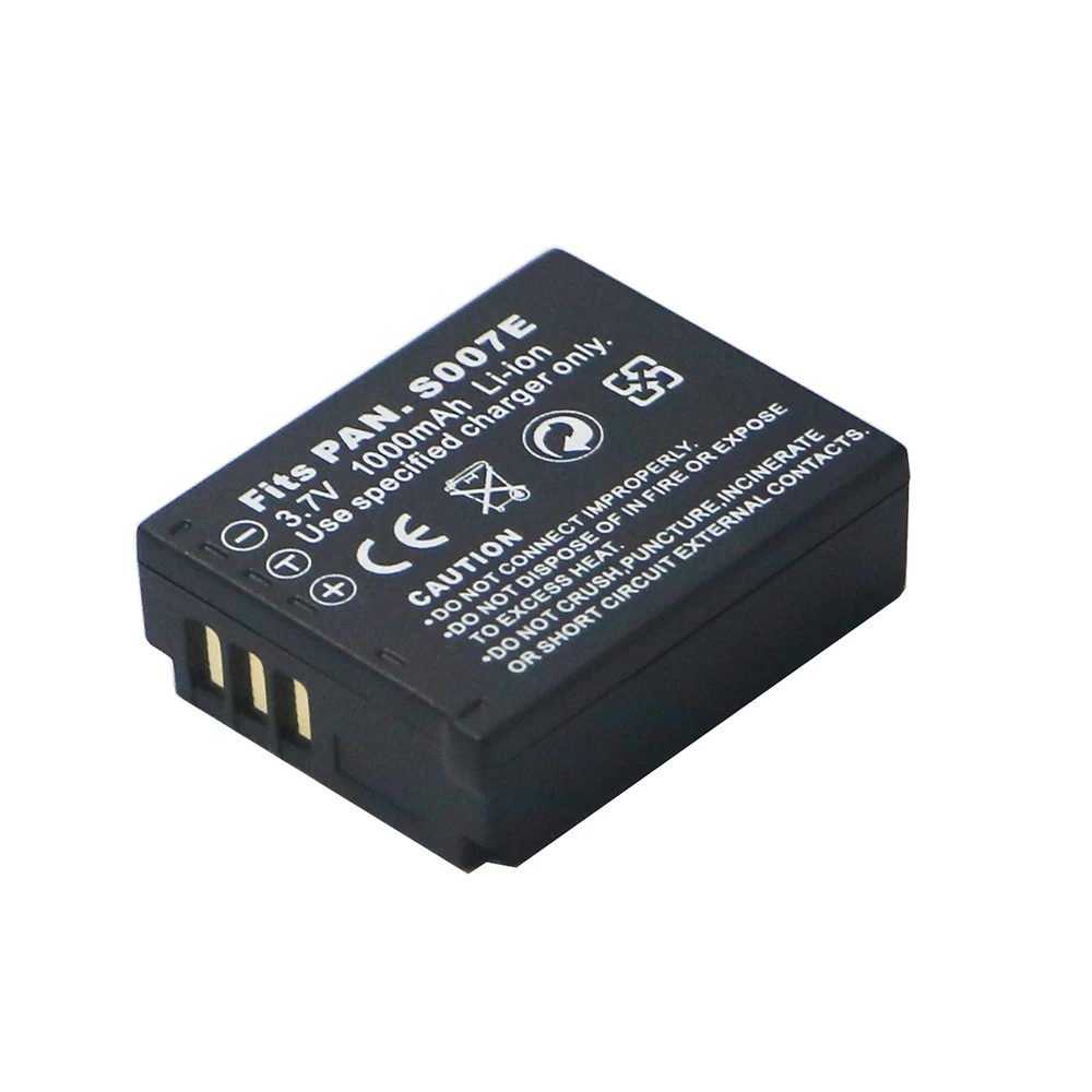 2PCS CGA-S007E CGA S007E S007 S007A BCD10 Camera Battery for Panasonic DMC TZ1 TZ2 TZ3 TZ4 TZ5 TZ50 TZ15 Batteries