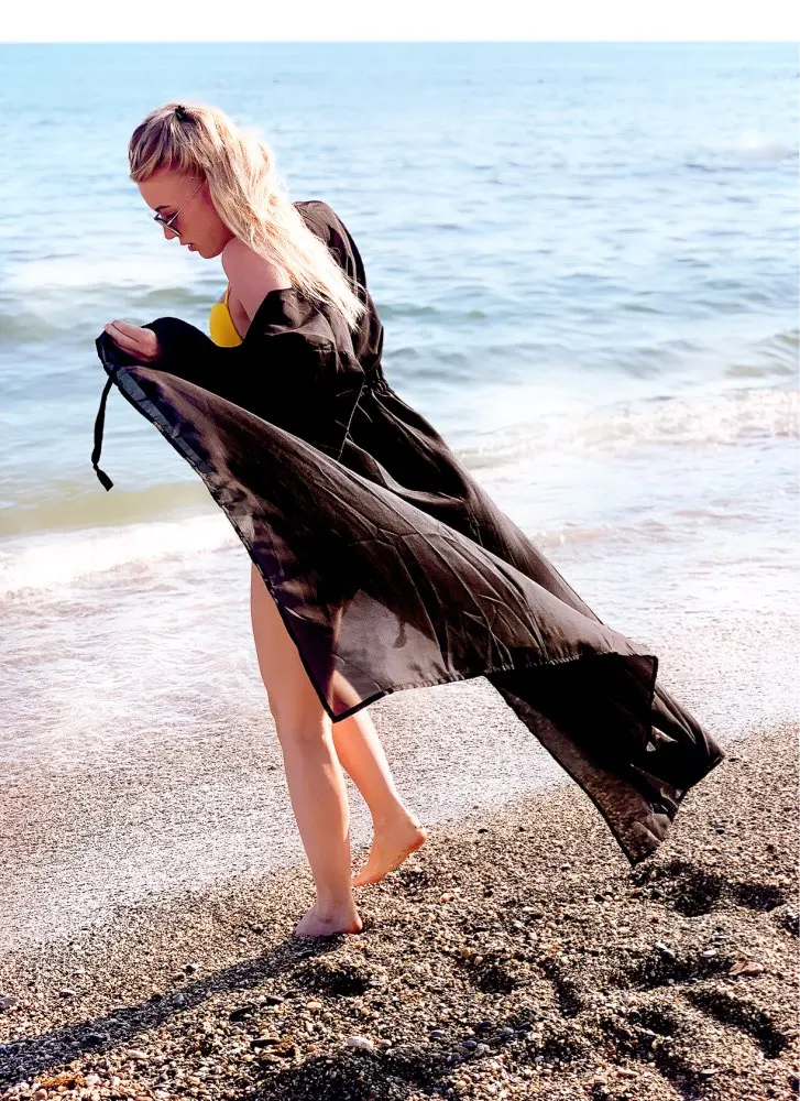 2019 Summer Women Swimsuit Bikini Cover Up Sexy Beach Cover Ups Chiffon Long Dress Elegant Solid Beach Bathing Suit tunic kaftan