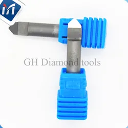 Diamond engraving bit stone tools 6 mm shank cnc end Milling Cutter marble PCD engraver Hard Granite lettering Carving