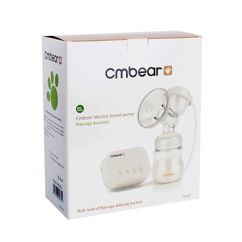 Cmbear fashion Style Smart Electric Breast Pump Powerful Nipple Suction infantil USB breast pump with baby milk bottle