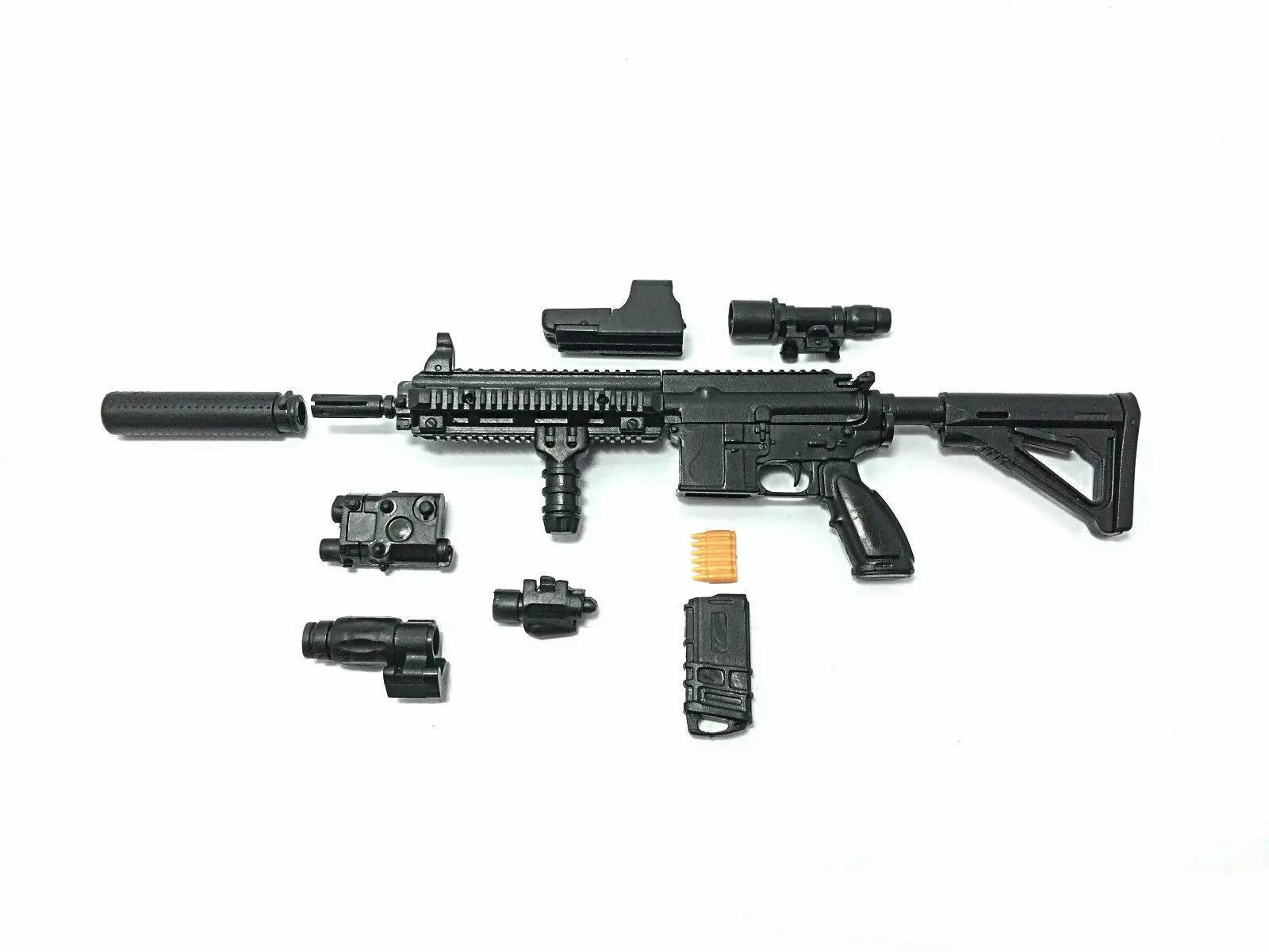 1:6 PUBG M416 HK416 Rifle Assembly Gun Model Assembling Puzzles Building Bricks For Action Figure