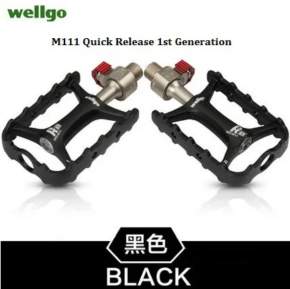 Wellgo Original M111 Quick Release Non-quick Release Bicycle Pedals Road Bike Ultralight Pedal MTB Cycling Bearing Pedals image 3