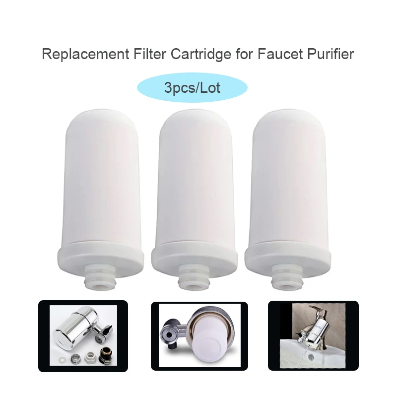 

3pcs/Lot Replacement WaterFilter Cartridges for A01 Kitchen Faucet Mounted Tap Water Purifier activated carbon tap water filtros