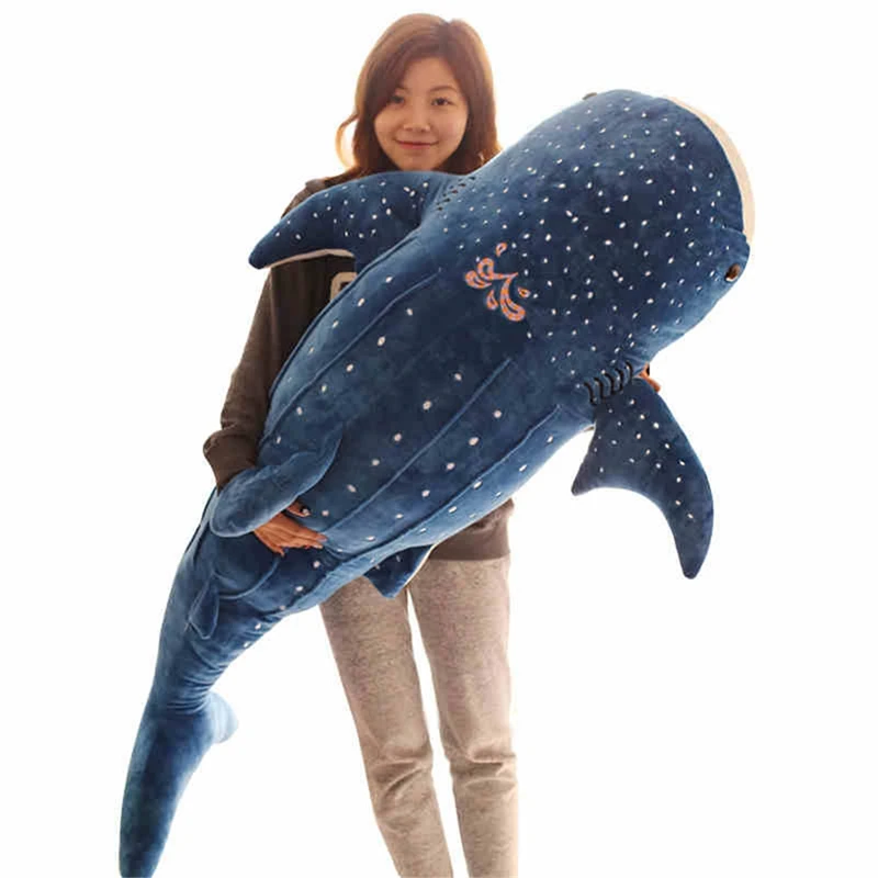 

Dorimytrader Huge Soft Sea Animal Blue Whale Plush Toy Big Giant Stuffed Shark Pillow Kids Play Doll Children Gift