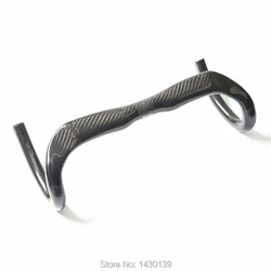 Full Carbon Fiber Bike Handlebar Compact Type Racing Road Bicycle Glossy Matt 3K Full Carbon Lightest 31.8*380-440mm Newest