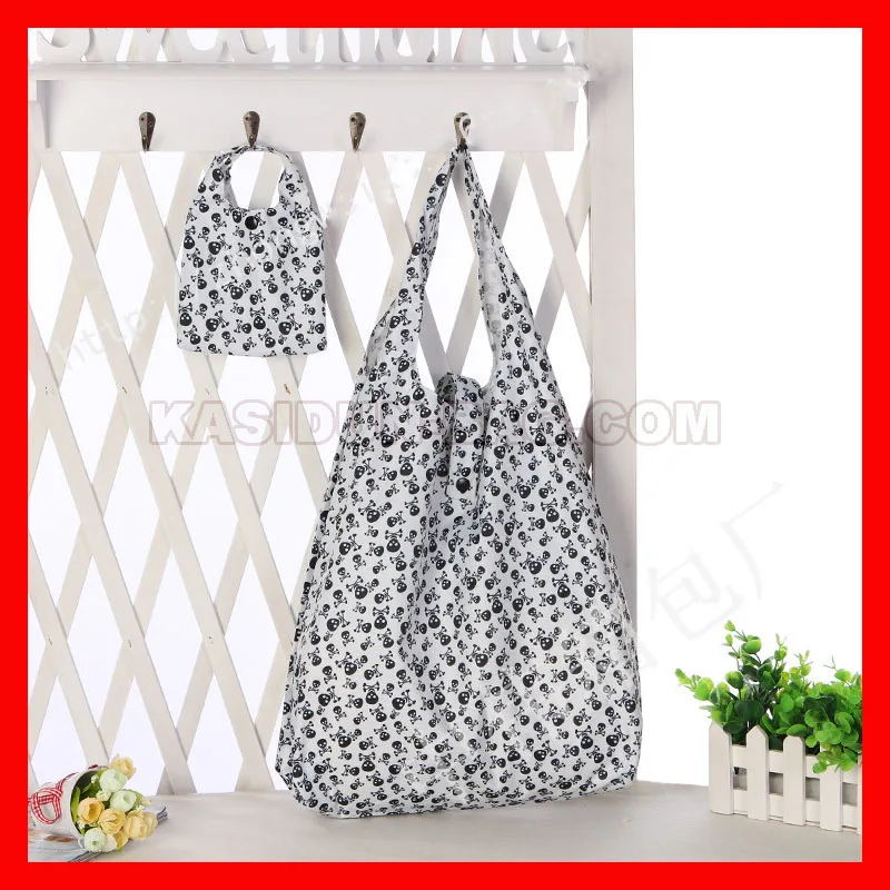 

(200 pcs/lot) wholesale waterproof nylon reusable shopping eco bag women