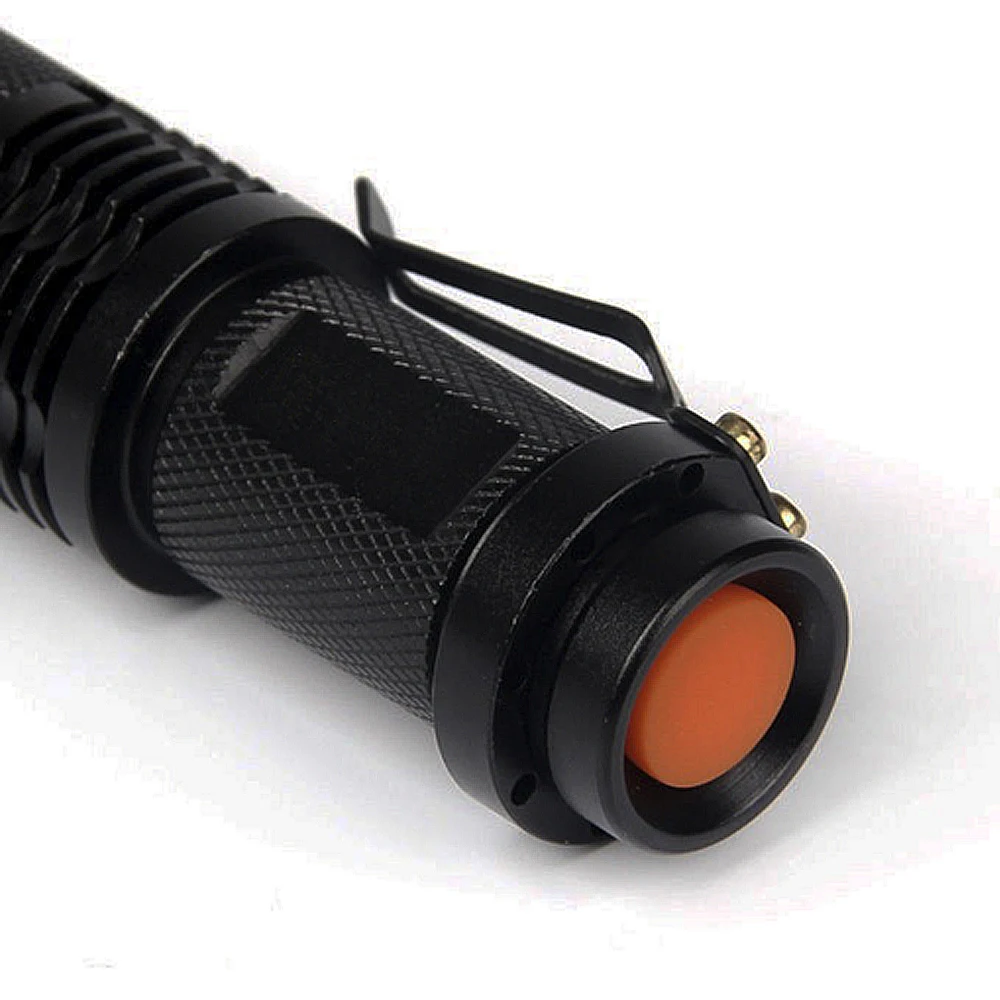 high-quality Mini Black Brand 2000LM Waterproof LED Flashlight 3 Modes Zoomable LED Torch penlight