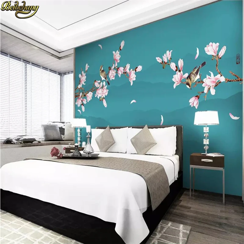 

beibehang Custom Magnolia flower bird Wallpaper Murals Modern 3D Living Room Backdrop Home Wall Mural Wallpaper decoration home