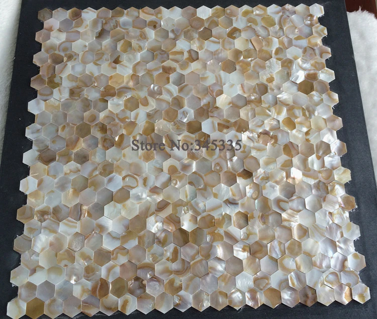 natural hexagon shell mosaic tile mother of pearl kitchen backsplash bathroom bedroom floor shower wall mosaics wallpaper tiles