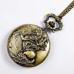 8845 Memorial Retro Bronze Relief Napoleon Knight Design Men's Gift Monte Fashion Chain Shi Ying Pocket Watch