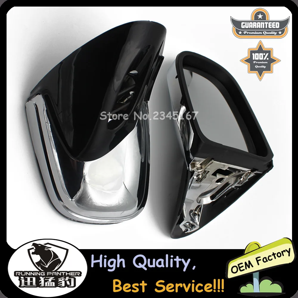 Black & Chrome Motorcycle Rearview Side Mirrors Fits For BMW K1200 K1200LT K1200M 1999-2008 2007 2006 K1200 LT / M K 1200 M / LT