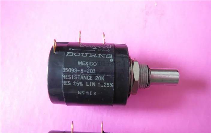 Original new 100% 3509S-8-203 20K multi-loop 10-loop potentiometer handle length 21MM round axis (SWITCH)