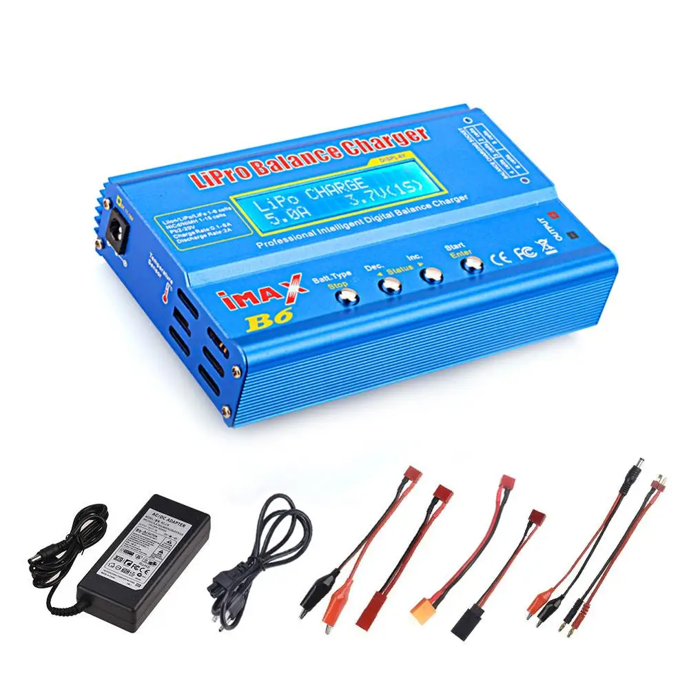 HTRC imax B6 80W Digital RC Balance Charger Discharge for LiPo NiMH NiCd LiFe Pb Battery Lipro Charger+ 15V 6A Adapter Optional