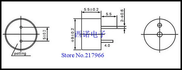 buzzer STDT-0905  5V  Diameter 9 * 5.5MM environmental temperature buzzer volume