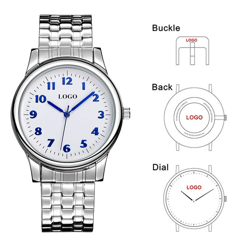 B-8204 Stainless Steel Strap Watches Design Picture for Lovers Watch Custom Logo with Your Photo/Name/Blessings Free Shipping