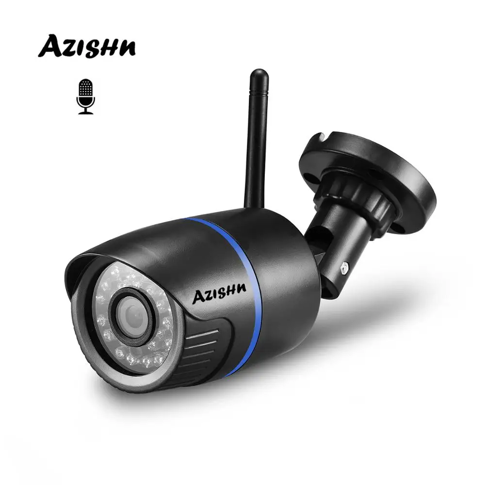 AZISHN 1080P 2.0MP Wifi IP Camera Audio outdoor night vision Wireless bullet CCTV Camera XM530AI iCSee With SD Card Slot