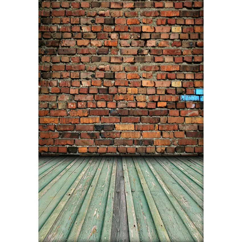 

Vinyl Photography Background Vintage Red Brick Walls and Wood floor Photo Backgrounds Kids Photocall Studio Backdrop G-344