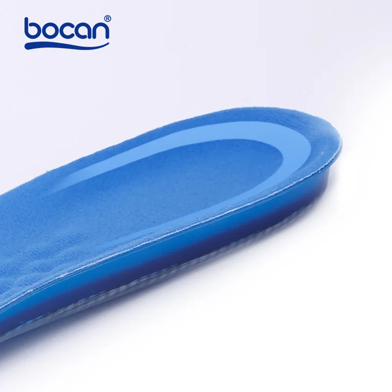 Bocan palmilhas de gel 1 par, palmilhas de alta qualidade de sapato confortáveis, palmilhas de absorção de impacto para homens e mulheres