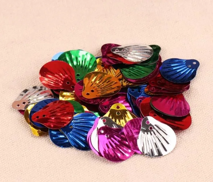 100 pcs / DIY handmade jewelry accessories clothing accessories 18mm shell sequins mixed colors