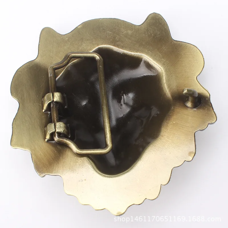 Lion head design belt buckle thickened