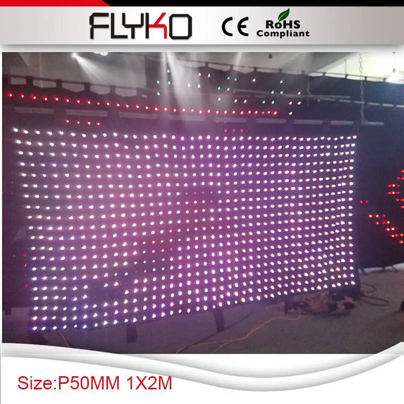 Free shipping P50MM 1*2M sample size led christmas curtain scenic backdrops