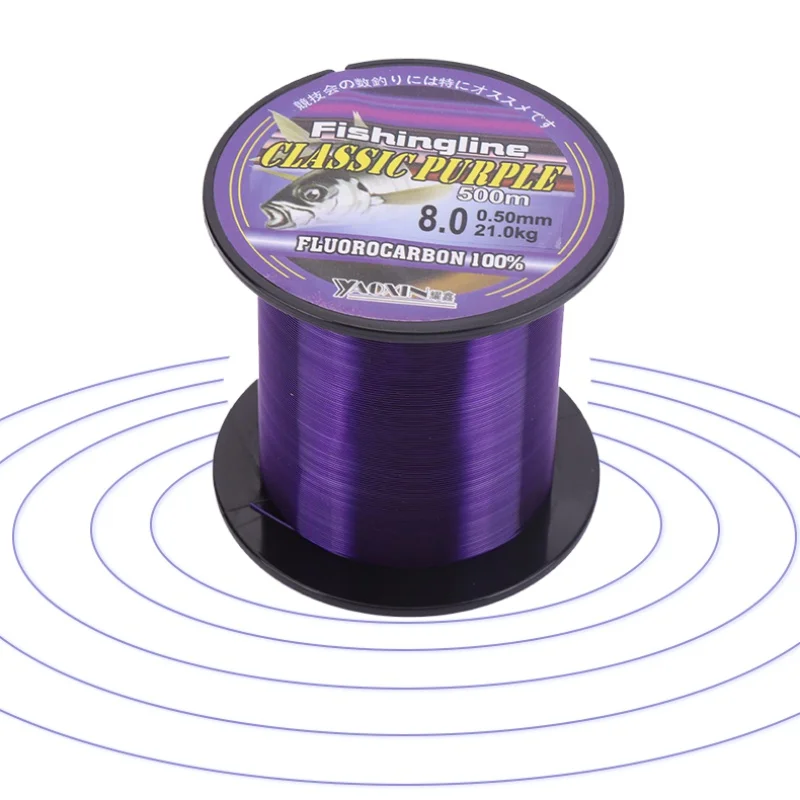 

Fishing Lines Super Strong Nylon Not Fluorocarbon Tackle Non-Linen Multifilament Purple Fishing Line 100/150/200/300/500M