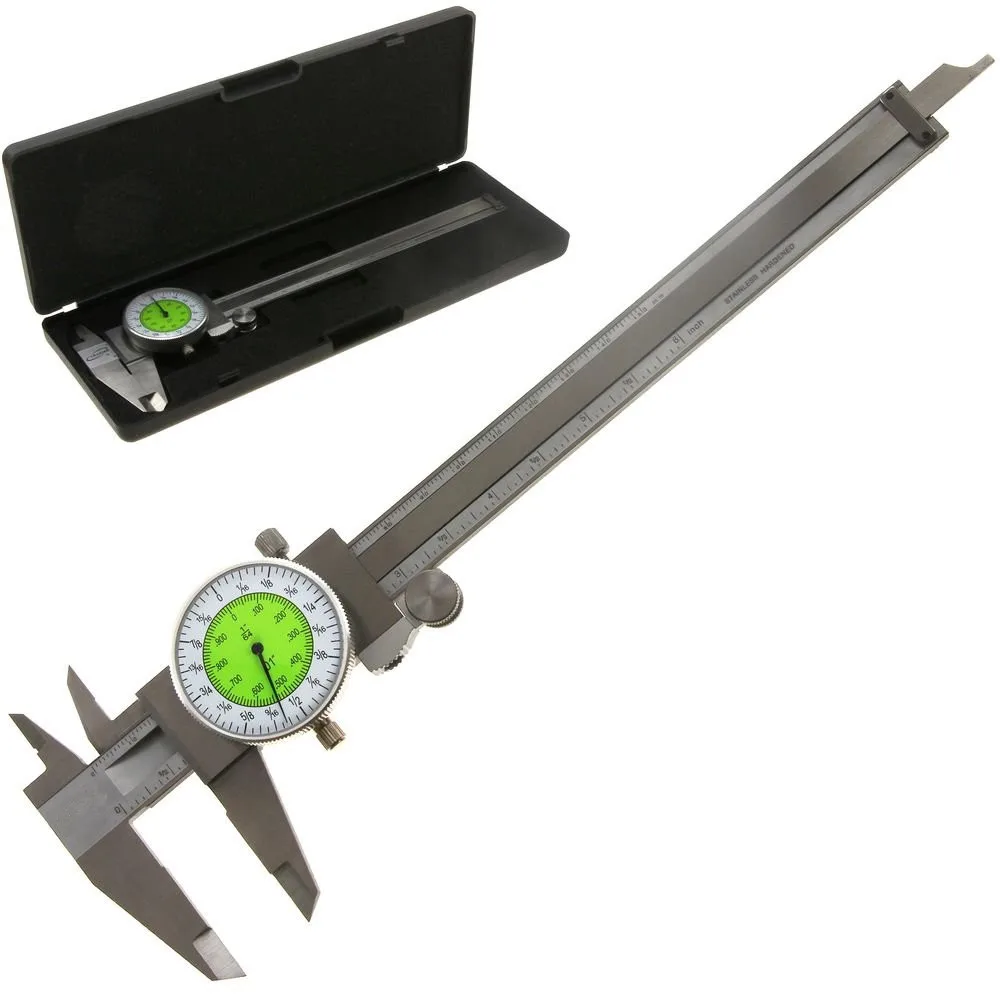 Imagem -05 - Polegadas Dial Vernier Caliper Polegadas. 001 à Prova de Choque Dial Caliper Calibre Micrômetro Ferramentas de Medição de Plástico 06