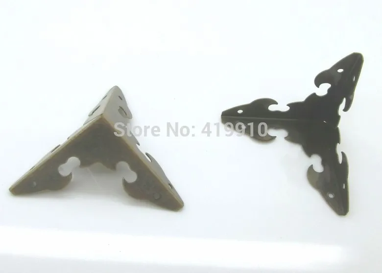 50pcs Box Corner Foot Antique Bronze 29mm x 29mm(1 1/8