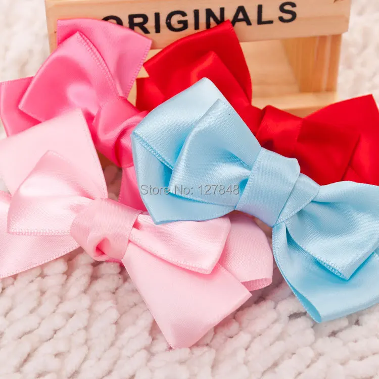 Pet hairpin pet headdress three large satin bow barrette hair accessories cute dog trend 50PCS/LOT