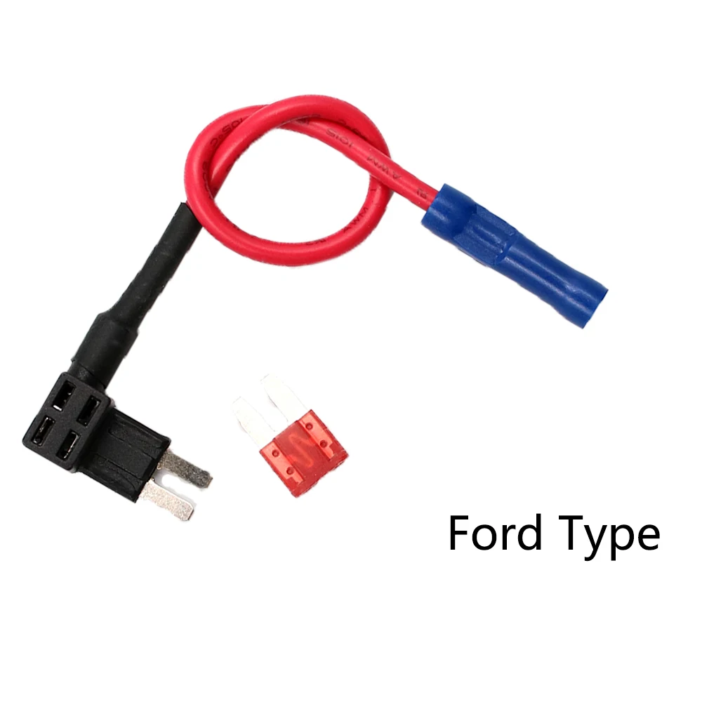 12V Fuse Holder Add A Circuit TAP Adapter Micro Mini Standard ATM APM Blade Auto Fuse with 10A Blade Car Fuse Holder Clip