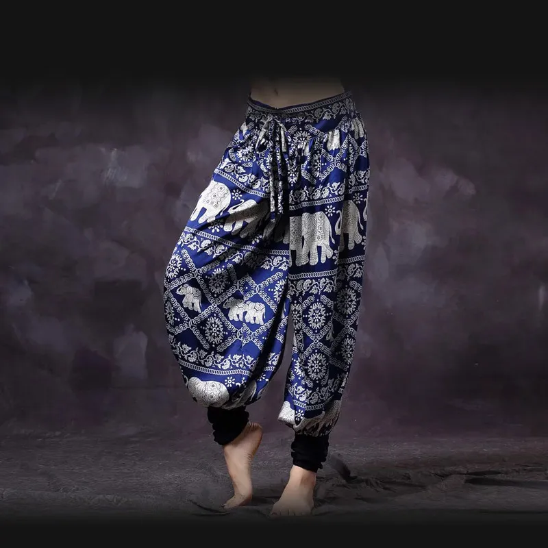 

Lady Belly Dancing Pant High Elastic Belly Dancing Trousers Silk Satin Trousers Retro Tribal Wind Lantern Pants D-0326