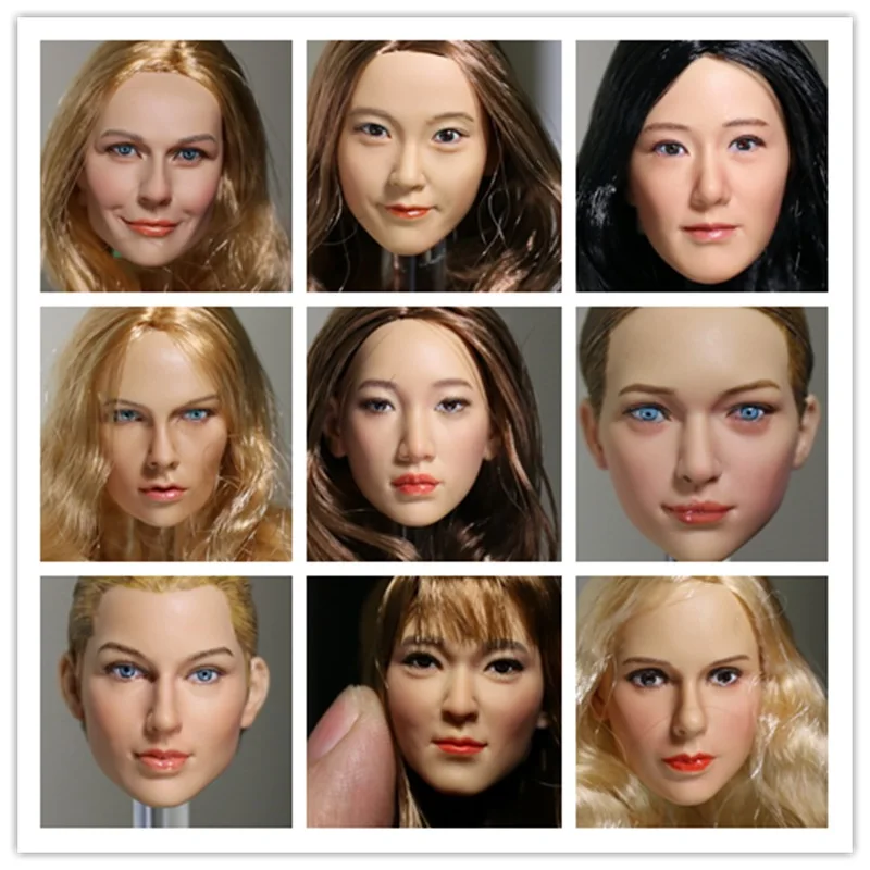 

1/6 scale figure accesories Female beauty head sculpt carved 12" Action figure doll.not include body;clothes and other