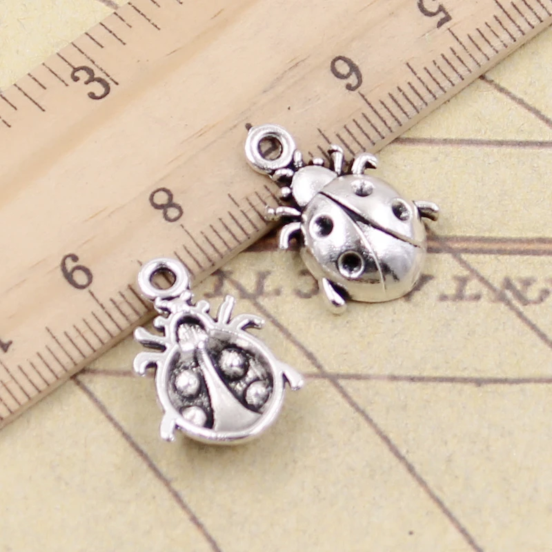 20pcs Charms Ladybug Bug 19x13mm Tibetan Silver Color Pendants Antique Jewelry Making DIY Handmade Craft