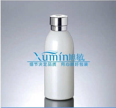 EM2 Capacity 120ml frosted white glass bottle with silver/gold lid ,glass bottle,lotion bottle,Cosmetic Packaging