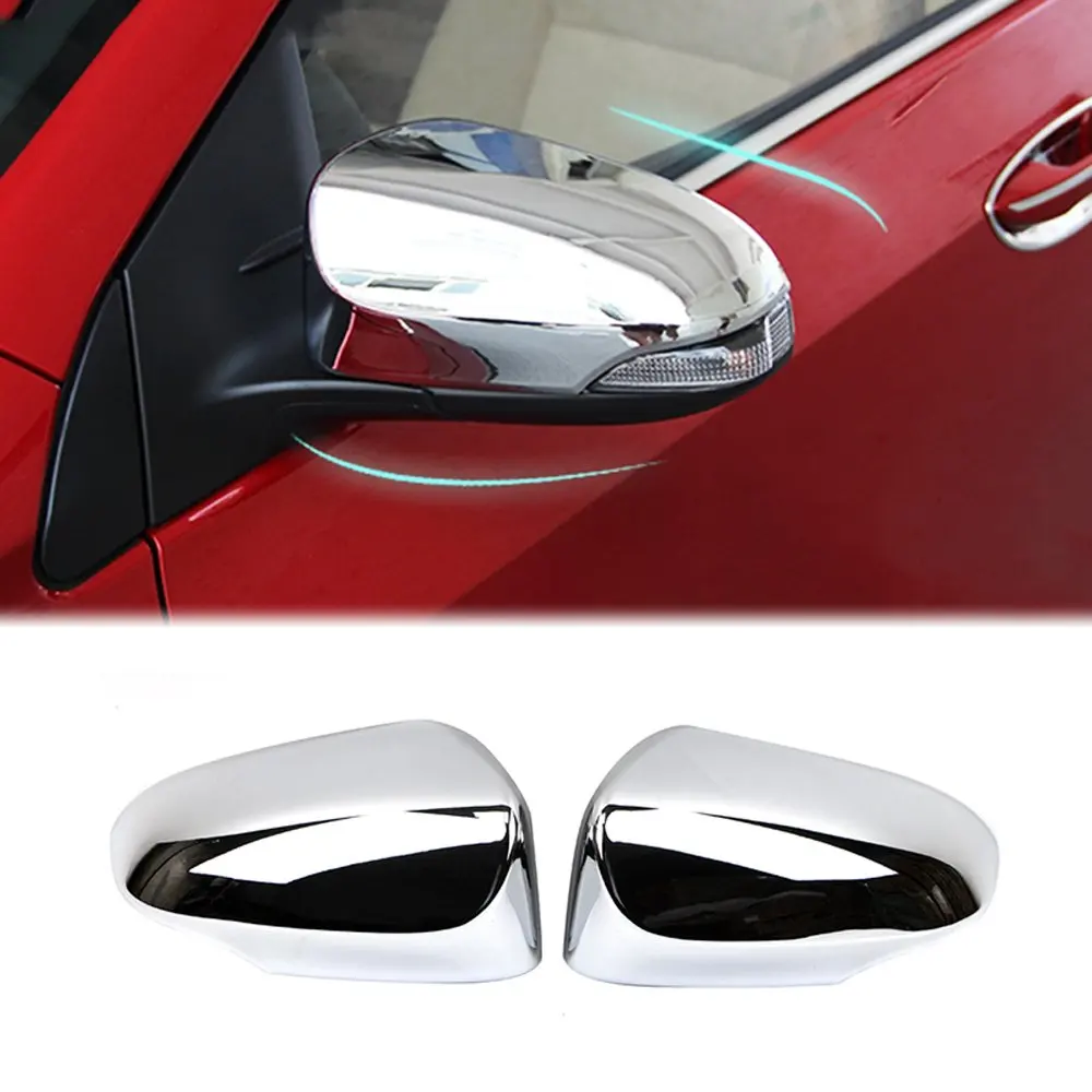 For Toyota Corolla 2014 2015 2016 2017 2018 ABS Chrome Rearview Side Wing Mirror Cover Exterior Molding Trim