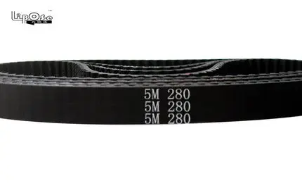 5pcs HTD5M belt 280-5M-9 Teeth 56 Length 280mm Width 9mm 5M timing belt rubber closed-loop belt 280 HTD 5M S5M Belt Pulley